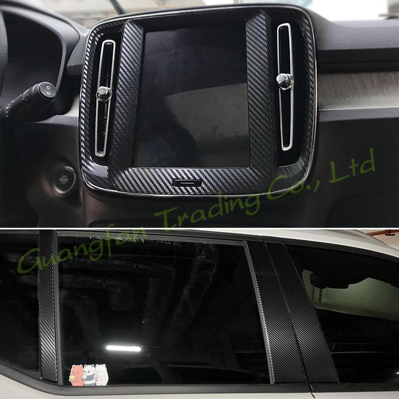 For Volvo XC40 Car-Styling 3D/5D Carbon Fiber Car Interior Center Console Color Molding Sticker Decals Parts Accessories