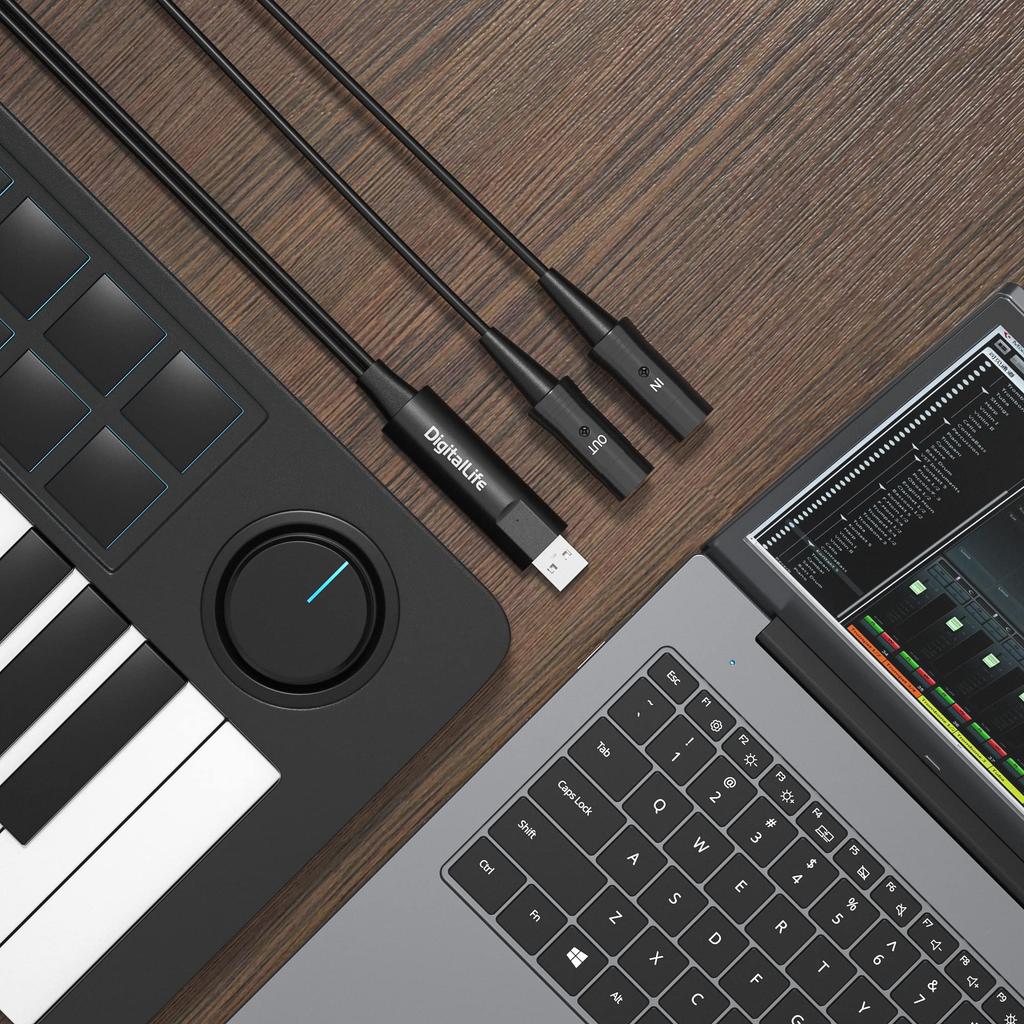 DigitalLife Interface 1 Easily connect electronic instruments to your PC MIDI cable compatible DriverGenius Japan distributor USB-MIDI (5-pin DIN,