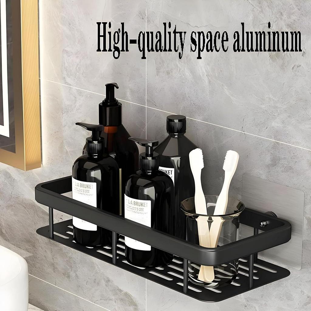 2 шт. Аксессуары для ванной комнаты Алюминиевая Сверхпрочная Самоклеящаяся Угловая Полка для Ванной Комнаты для Стены, Многофункциональный Настенный Органайзер для Ванной Комнаты,