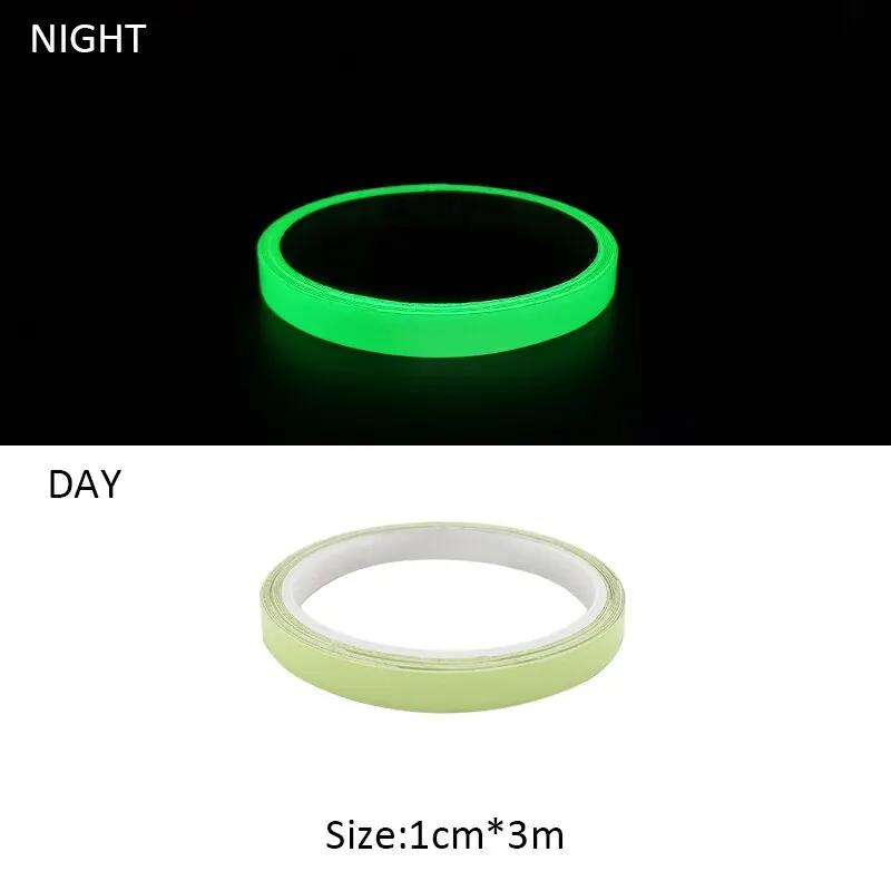 1cm/2cm/3cm/5cm*5M Glow In The Dark Tape Green Luminous Photoluminescent Luminescent Emergency Safety Egress Markers Stairs Step