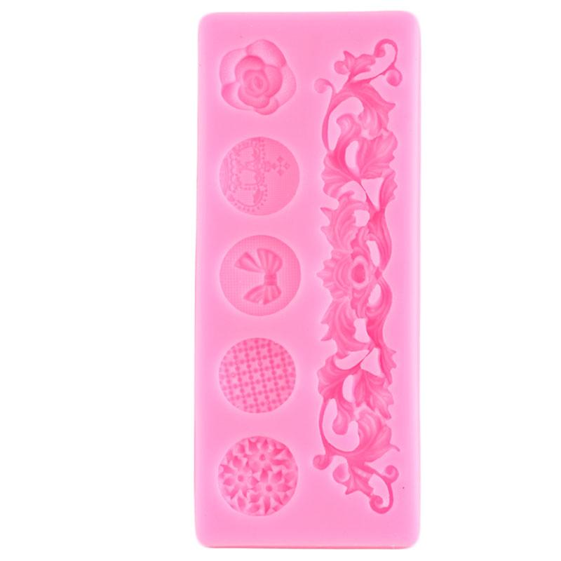 Винтажные завитушки, кружевные силиконовые формы, рельефная форма в стиле барокко, цветочная форма для торта, форма для помадки, сделай сам, формы для шоколадных конфет, инструменты для украшения торта