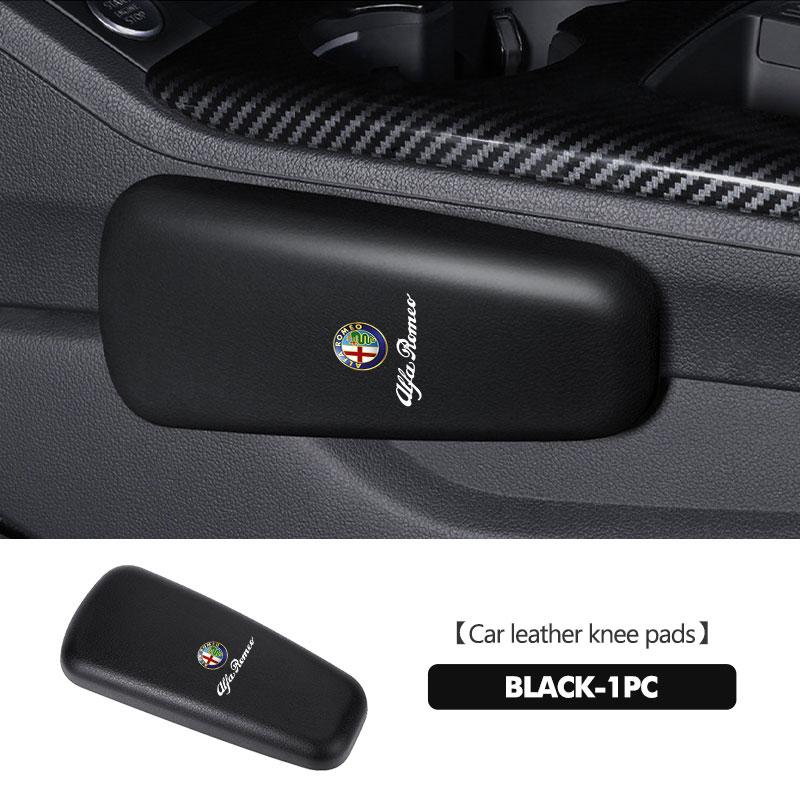 Leather Car Knee Pad Elastic Cushion Thigh Support Accessories For Alfa Romeo Giulietta GT 159 147 156 Mito Brera Giulia Spider