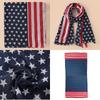 Classic American Independence Day Flag Scarf Sun Protection Five Pointed Star Design Chiffon Scarf Windproof Beach Scarf Women's