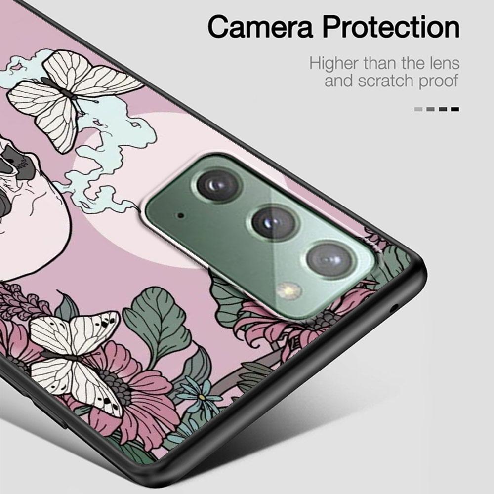 Чехол-бабочка в стиле ретро с черепом для Samsung Galaxy Note 20 Ultra 10 Lite 9 8 A53 A52 S23 S22 S21 S20 Plus, силиконовый черный чехол для телефона