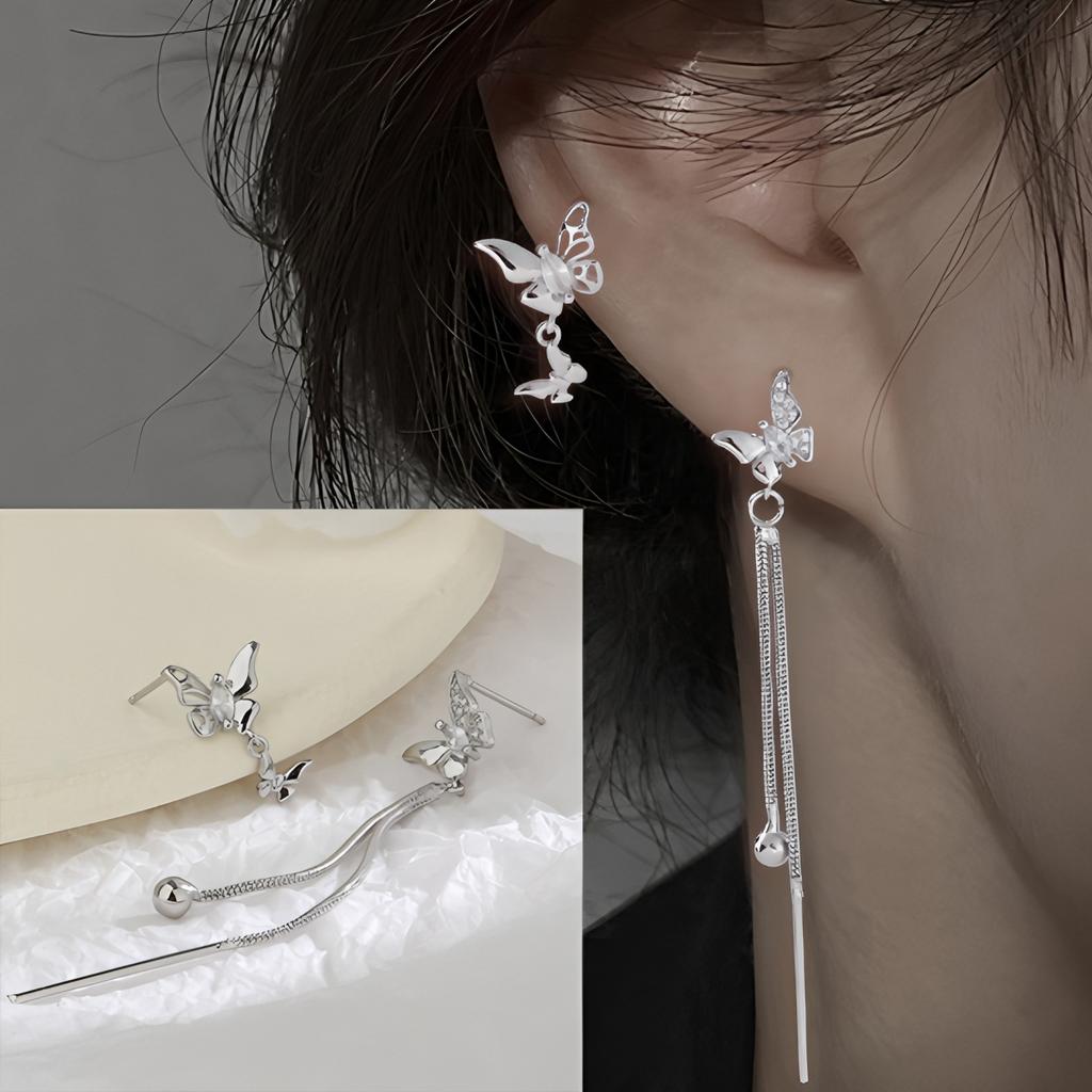 VENTFILLE 925 Sterling Silver Vintage Earrings For Women Simple Flower Pearl Earring Jewelry Prevent Allergy Gift Wholesale
