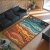 Animals Theme Crystal Velvet Floor Rug Personalized Custom Name Text Warm Carpet Home Decoration