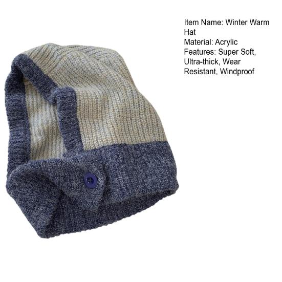 Женская зимняя ветрозащитная теплая вязаная шапка, головной убор, супермягкая износостойкая ультра-толстая теплая шапка-шарф, шапка