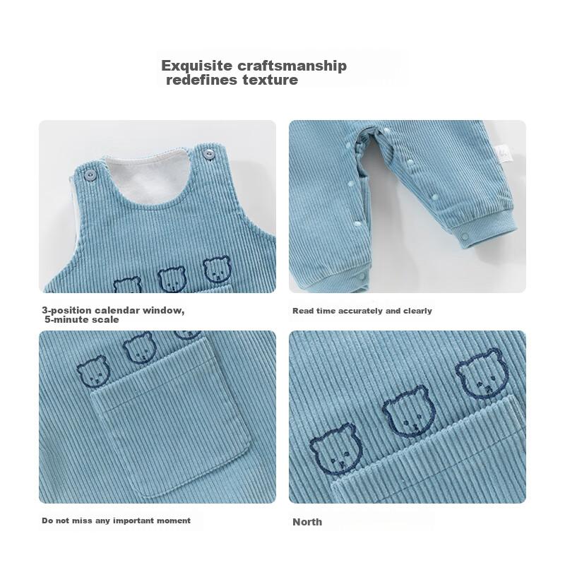 Huanxixiaoxiong Boys' Suspender Pants, Baby Autumn Corduroy Onesie, Girls' Spring And Autumn Pure Cotton Outdoor Long Pants