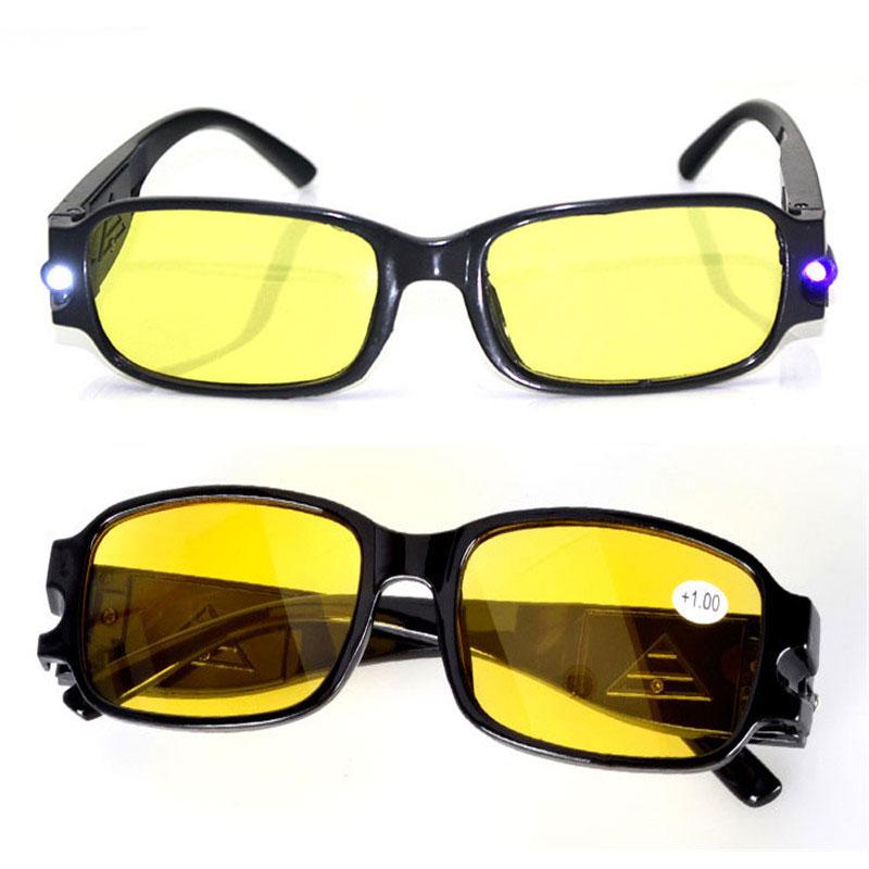 Multi Strength Reading Glasses LED Man Woman Men Women Glasses Spectacle Diopter Magnifier Light Up Night Farsighted Glasses Premium