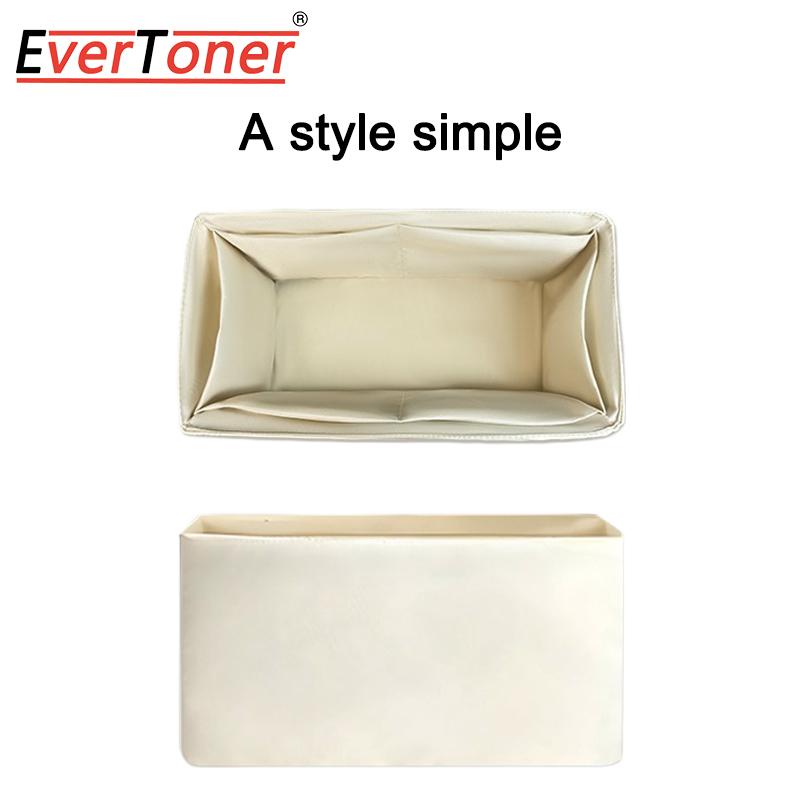 EverToner Popular Women's Makeup Organizer Nylon Insert Bag Multi-functional Travel Cosmetic Bag Fit For L-we puzzle Fold pouch