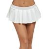 Sexy Skirt Low-rise Solid Color Pleated Skirt Super Short A-Line Style Skirt Party Night Club Micro Skirt