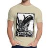 Футболка Alien Vs Predator Alien Covenant Мужская Потрясающая Хлопковая Футболка с Круглым Вырезом