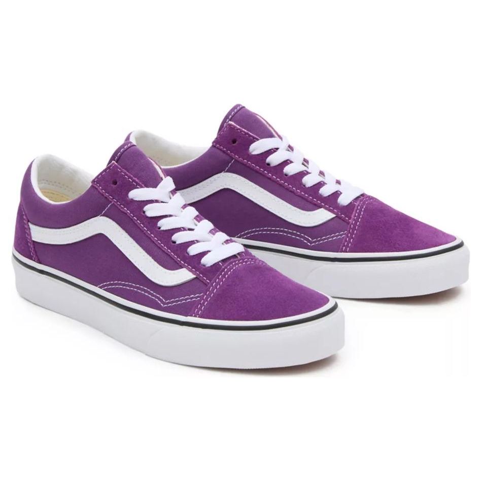 Vans Old Skool Low Top Skate Shoes Unisex Sneakers Purple White VN0007NT1N8