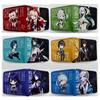 Anime Folding Wallet Keqing Hutao Xiao Raiden Shogun Walnut Thunderbolt General Mandrill Zhongli Purse