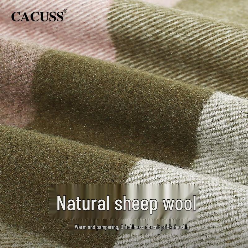 CACUSS Women's Warm Wool Blend Scarf Shawl
