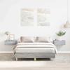 VidaXL Bed Frames Without Mattress Sonoma Grey 140x190 Cm, Bedroom Furniture, Slatted Base, Double Bed, Bed, Bed Frame, Bed 861062