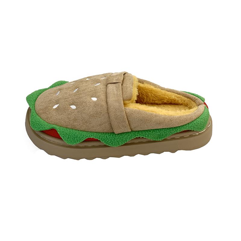 Fashion Women Slippers Outdoor Beach Sandals Female Platform Mules Slippers Thickened Fluff Hamburger Shoes Indoor Home Slides Women