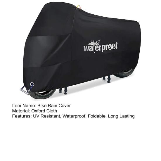 Чехол от дождя для мотоцикла Водонепроницаемый Устойчивый к УФ-излучению Защитный чехол для велосипеда Сверхбольшой Складной Чехол от дождя для дорожного электровелосипеда с набором сумок для хранения
