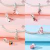 Charm Bead Charms Christmas Collection Christmas Hat Socks Bell Snowman copper Bead Charms Pendant Women Authentic Bracelets Do It Yourself Christmas