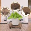 3Pcs/Set Wooden Coffee Mug Holder Decorative Round Stool Pedestal Flower Plants Pot