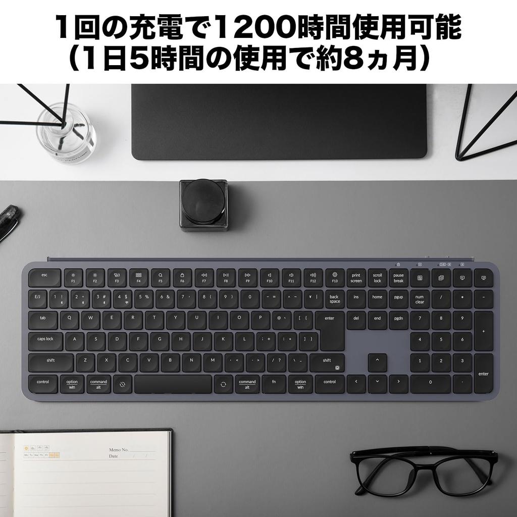 Keychron B6 Pro Wireless with Numeric ZMK Scissor Long Compatible with and Linux No Kana JIS Ultra-Slim Keyboard, Full-Size, Keypad, Customization,