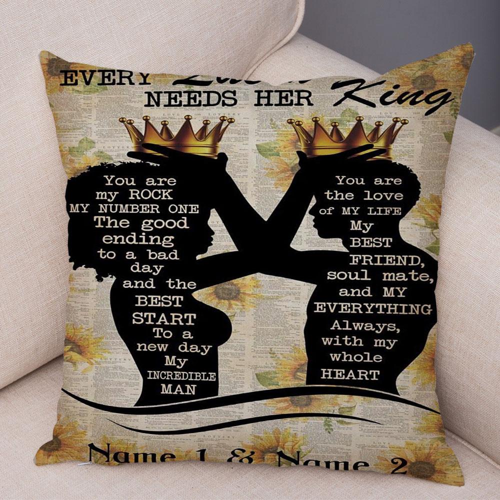 Чехол для подушки с изображением красивой леди, черная наволочка в африканском стиле для девочек, украшение для дивана, автомобиля, дома, наволочка