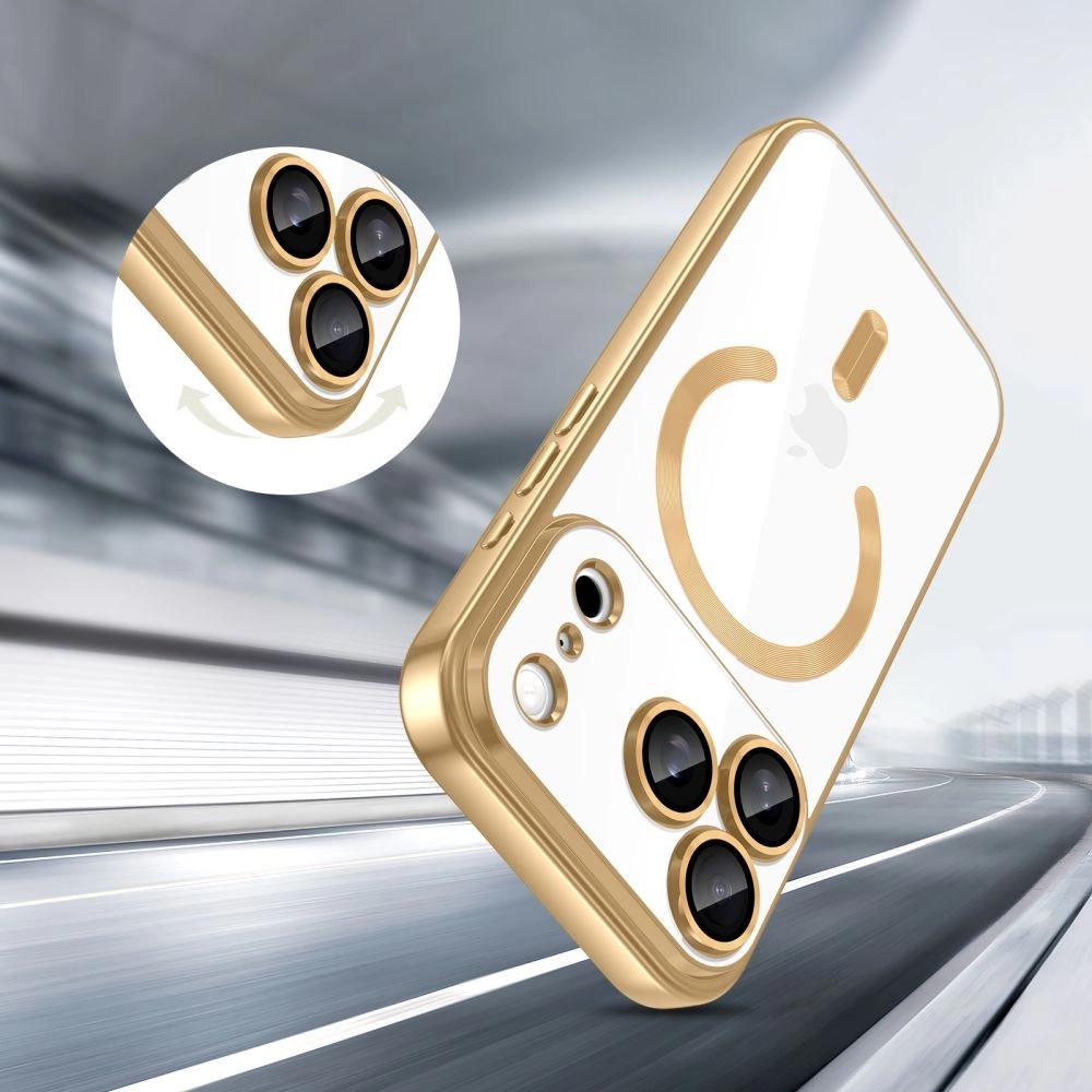 Etui Tech-Protect MagFlex MagSafe na iPhone 17 Pro Max - przezroczysto-złote