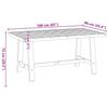 NOAIN Dining Table with A Frame Legs 160 x 90 x 75 cm Solid Pine Wood