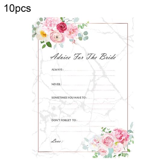 10 шт. свадебных игровых карт, напечатанных изысканным мастерством, цветочный дизайн, не выцветающий, надежный свадебный