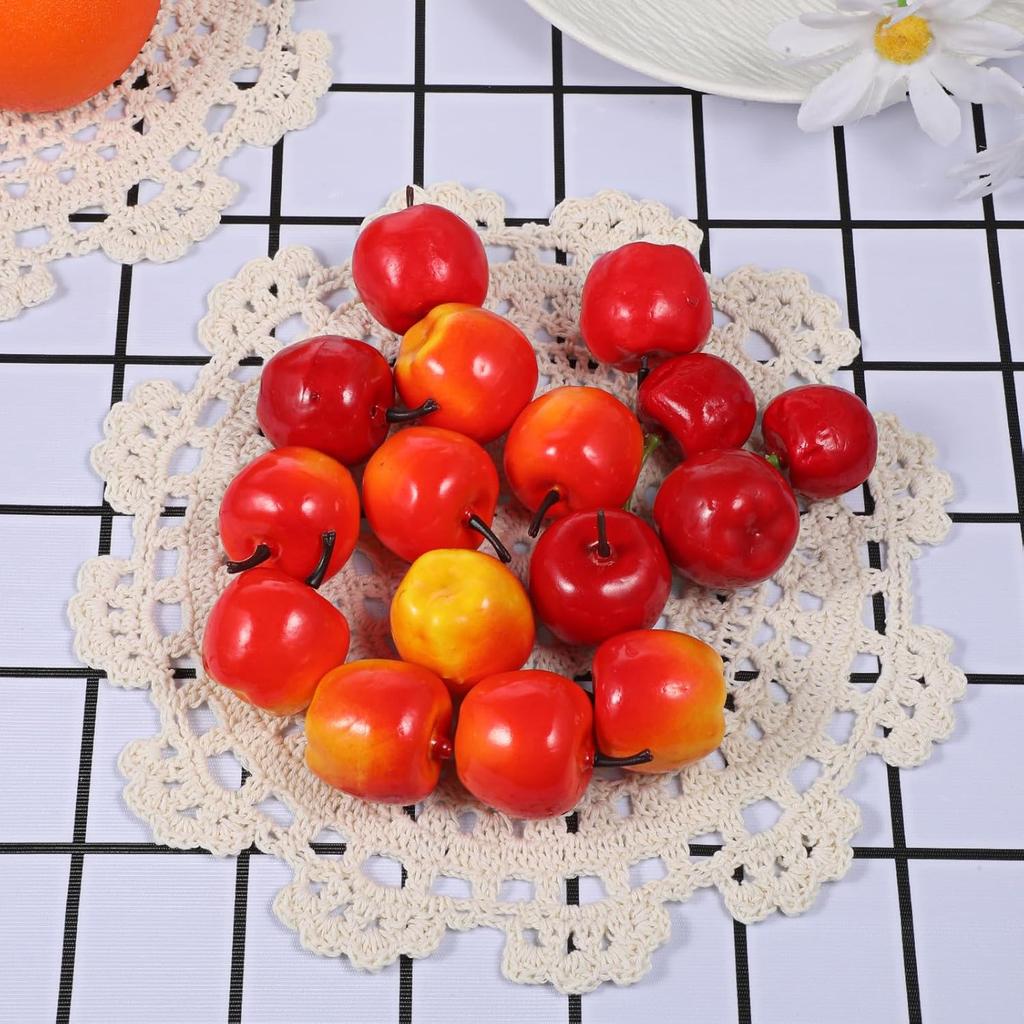 3 Pcs Handmade Crochet Lace Doilies, 9.44 Inch Round Dollies for Tables Vintage Elegant Crochet Lace Doily Exquisite Lacy Placemats for Kitchen