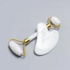 Face Massager Roller Natural Jade Stone Guasha Board Scraper Set Facial Lift Skin Relaxation Slimming Beauty Neck Thin Tool