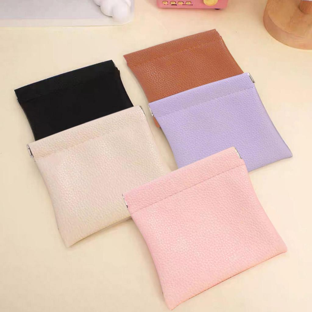 Self-Closing Artificial Leather Long Wallet Passport Driver's License ID Holder Headphone Data Cable Storage Cash Pouch