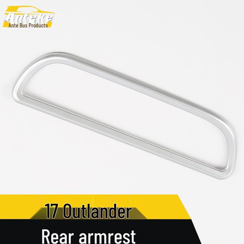 Outlander 2017 Rear Row Armrest Bright Ring & Cup Holder Decorative Sticker Set