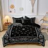 Комплект постельного белья Paisley Mandala Black в стиле бохо для взрослых, комплект постельного белья размера Queen King Size с наволочкой для спальни