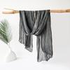 Maracia Headscarf Spring and Autumn Solid Color Cloud Pattern Folded Scarf Monochrome Thin Gauze Shawl Shawl