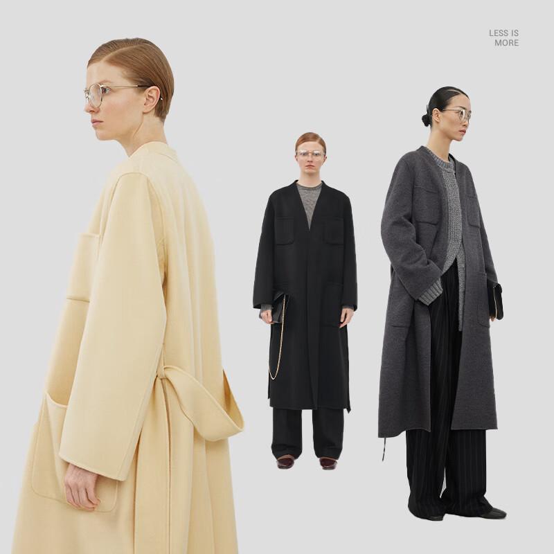 LESS 2023 Winter Cashmere Blend Wool Coat