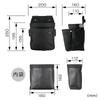 Сумка-чехол Tajima Safe System Safe Twin Tool Pouch, Нейлон Cordura, 2-уровневая, средний размер SFKBNC-2M2H
