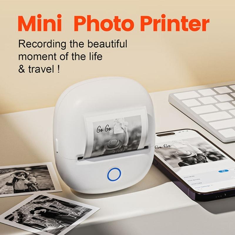 Compactly Bluetooth-compatible Cordless Printer For Household Use Clear Printing On Various Materials No Cartridge