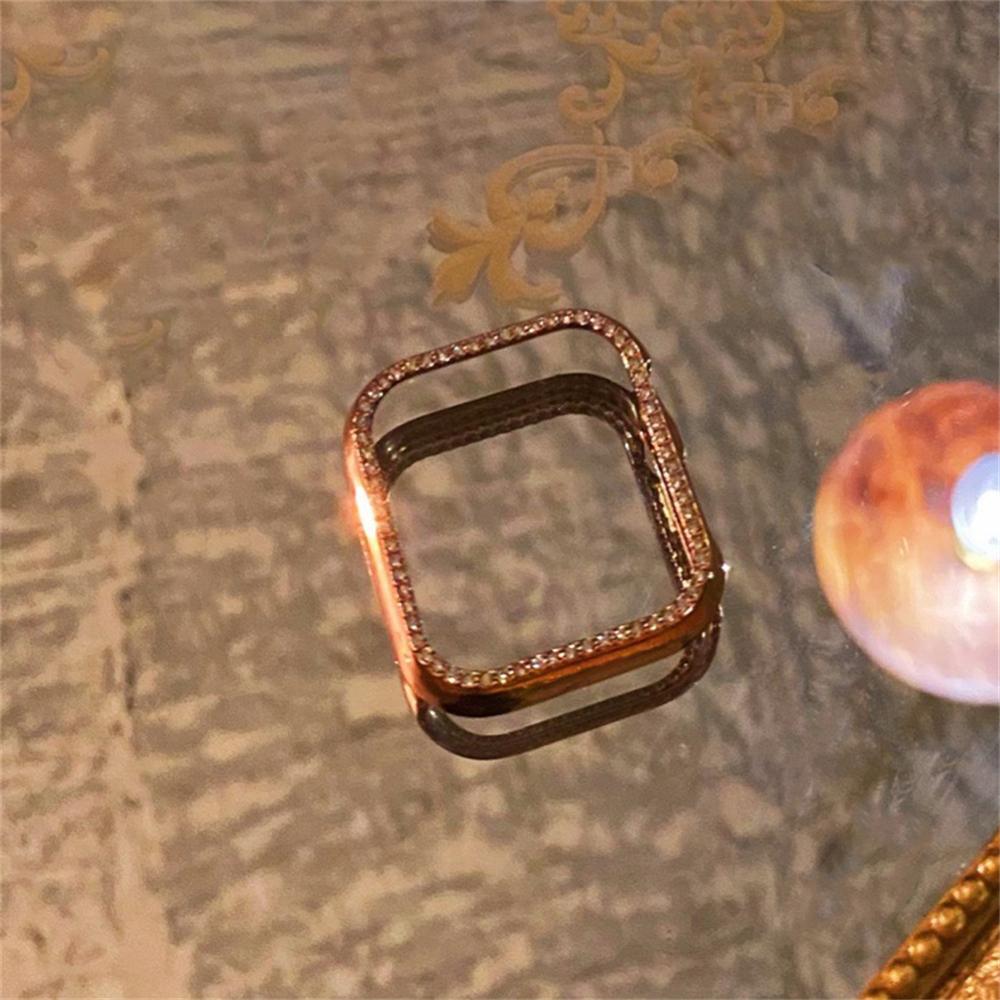 Чехол Diamond PC для Apple Watch Series10 9 8 7 6 SE ultra Bling защитный бампер блестящая рамка для IWatch 46 мм 42 мм 40 мм 41 мм 45 мм 44 мм 49 мм крышка