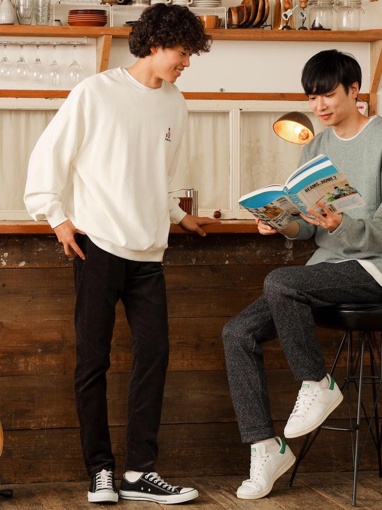 Beams Heart Takibi Bear Big Sweatshirt, Men's, OFF_WHITE, Size M