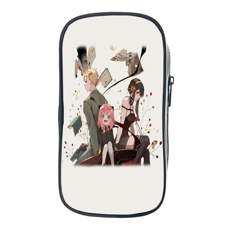 Семейный портативный пенал Spy X с героями мультфильмов Anya Forger, детская канцелярская сумка, большая вместительная сумка для хранения, школьная сумка-карандаш