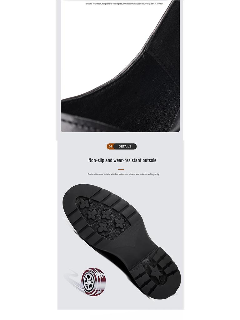 Мужские туфли-броги из натуральной кожи - Формальные, Модные, Высококлассные, в британском стиле, на толстой подошве