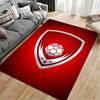 Soccer Logo Red Shield Design suitable as a non-slip mat for the living room or bedroom sofa