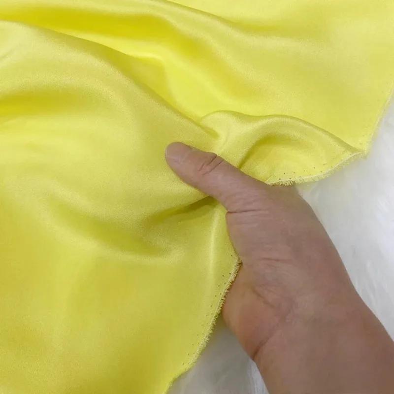 Однотонная 100% шелковая ткань Крэп де Шин 30 момми, тяжелый шелковый крэп, ткань для одежды, платьев, брюк