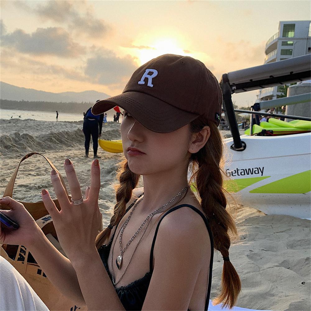 Модная хлопковая бейсболка с вышивкой буквы R, повседневная шляпа Snapback для мужчин и женщин, весенне-летние солнцезащитные кепки, регулируемые шляпы в стиле хип-хоп