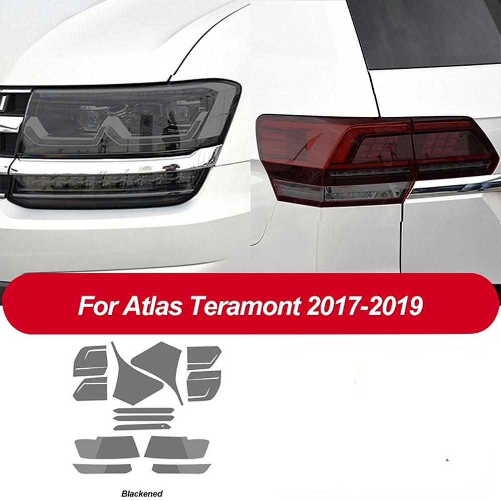 PPF Car Headlight Protective Film Headlamp Transparent Black TPU Sticker for Volkswagen VW Atlas Teramont 2017- Accessories