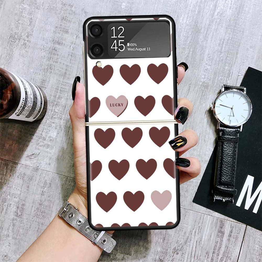 Любовь Хит Чехлы Для Samsung Galaxy Z Flip 4 5 6 7 3 Z Flip7 Flip6 Flip4 Flip5 Flip3 5G Жесткий Ударопрочный Чехол-Фонда Galaxy Z Fl