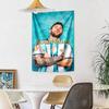 Messi Custom Your Name Wall Decor Tapestry Art For Pet Memorial Birthdaywedding Party Backdrop Family Gift
