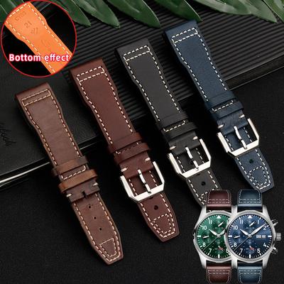 Высококачественный итальянский кожаный ремешок для часов IWC Big Pilot IW388103 IW378005/003/001 Mark 18 мужские Ремешок для часов 20 21 мм Браслет