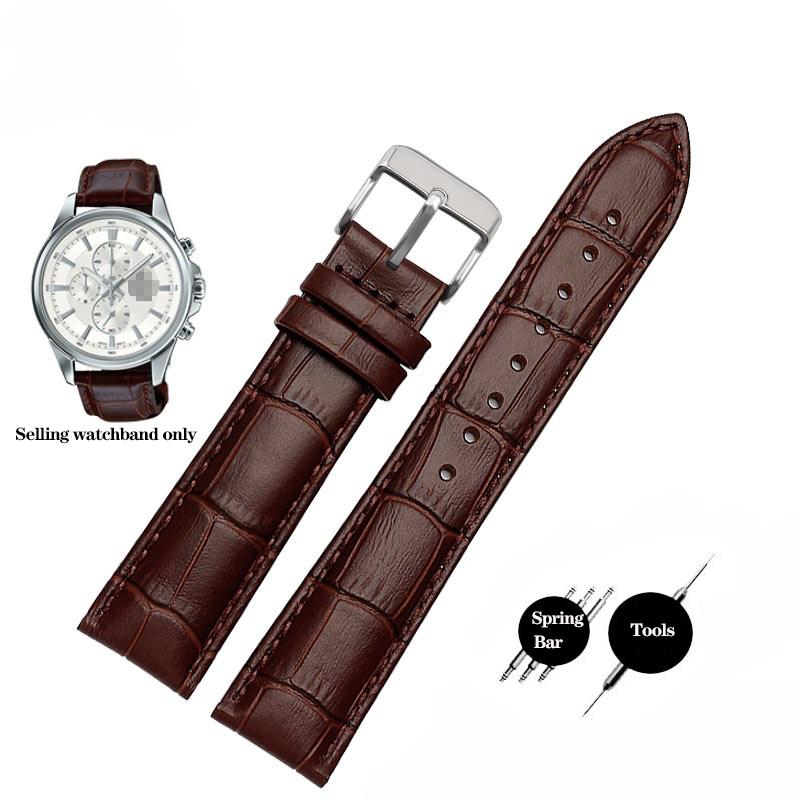 20 мм 22 мм Натуральная кожа Ремешок для часов Casio BEM-501 506 307 Серия EDIFICE EFB-530 MTP-1303 Ремешок Браслет Черный Коричневый